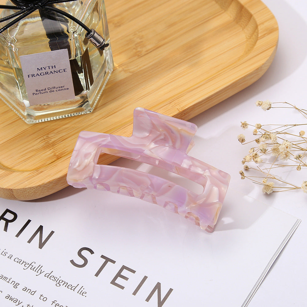 Trendy Candy Color Floral Print Acetate Hair Claw 8AS6HCP266T