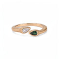 Teardrop Cubic Zirconia Open Ring - DippedShop Wholesale - #2051