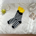 Trendy Striped Color Contrast Scrunch Socks 6W8FSO704