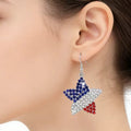 Trendy Sparkling Rhinestones Star Pendant Hook Earrings 8ZA6JER301L
