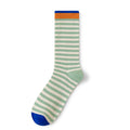 Classic Colorful Striped Mid Calf Socks 6W8FSO775