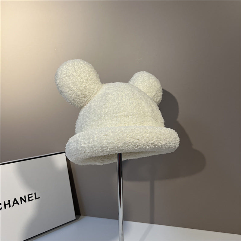 Cute Bear Ears Plush Bucket Hat 6W6HAT714