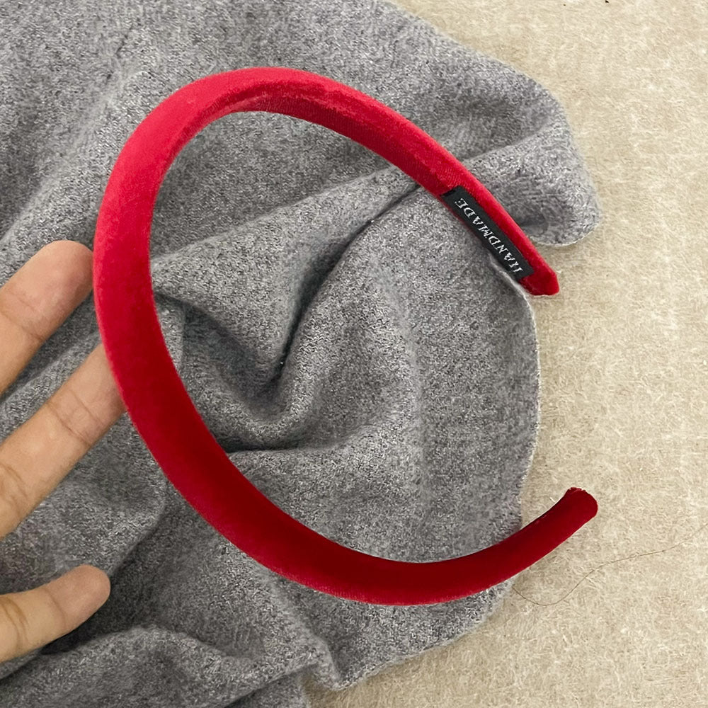 Classic Solid Color Velvet Slim Headband 6W6HBD293