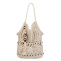 Boho-Style Solid Color Hollow Beaded Tassel Handbag MK2BK6W10BBG06