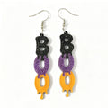 Glitter Letter Dangle Earrings - DippedShop Wholesale - #6579