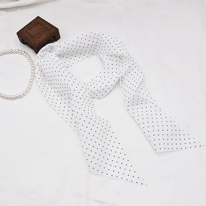 Cute Polka Dots Print Silk Scarf 6W6NSI198