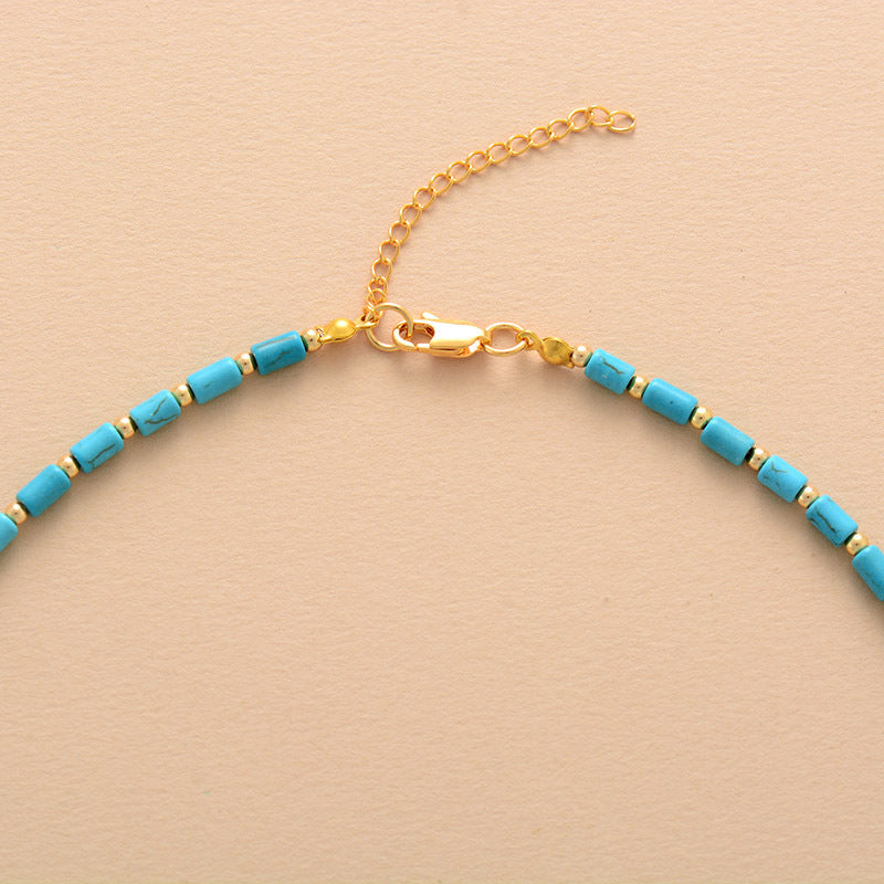 Minimalist Color Block Bead Choker Necklace 6W6JNC1019
