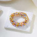 Cute Multi-Color Beaded Chain Stackable Bracelets 6W6JBR505