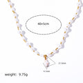 Natural Pearl Chain Cross Pendant Choker Necklace 6W6JNC639