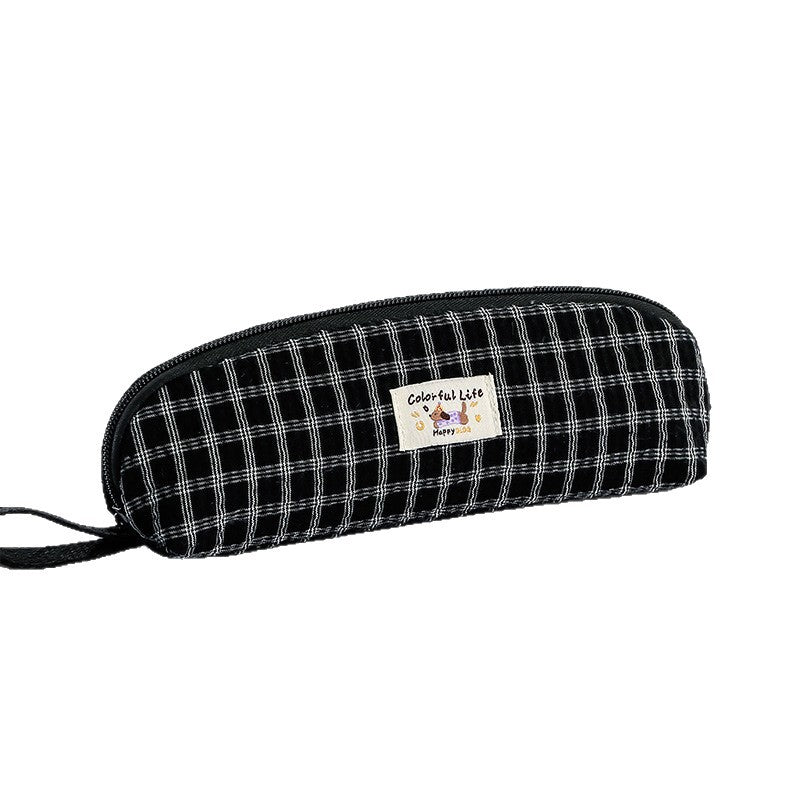 Cute Plaid Puppy Pattern Portable Pencil Case 6S10BOB1063