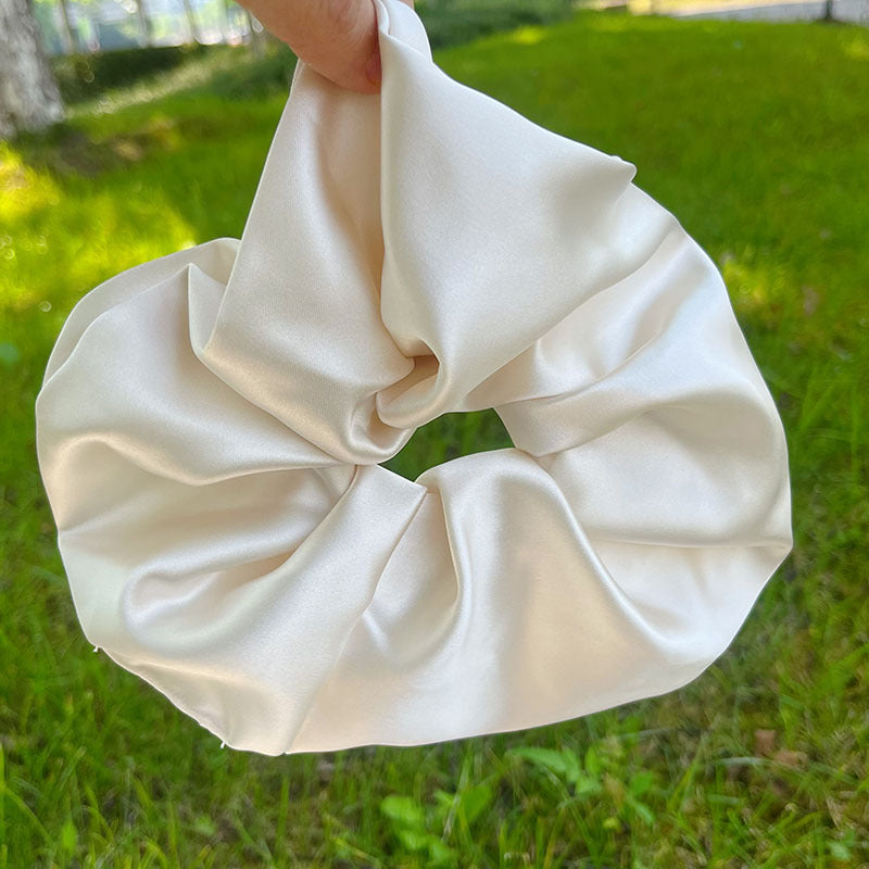 Oversized Solid Color Satin Elastic Scrunchies MK2BW6W6HSR48