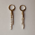 Boho Multi-Color Beaded Tassel Hoop Earrings 6W6JER952