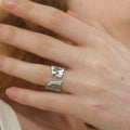 Striped Wide Open Ring - DippedShop Wholesale - #8595