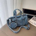 Casual Denim Solid Color Underarm Shoulder Bag 6W10BBG2366