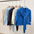 Elegant Solid Color Knit Shawl Wrap 6W6NSC55