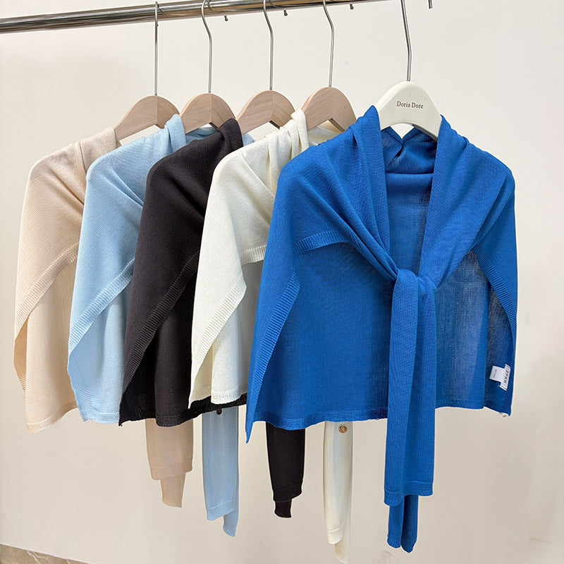 Elegant Solid Color Knit Shawl Wrap 6W6NSC55