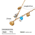 Gold Plated Shell Necklace - DippedShop Wholesale - #1091