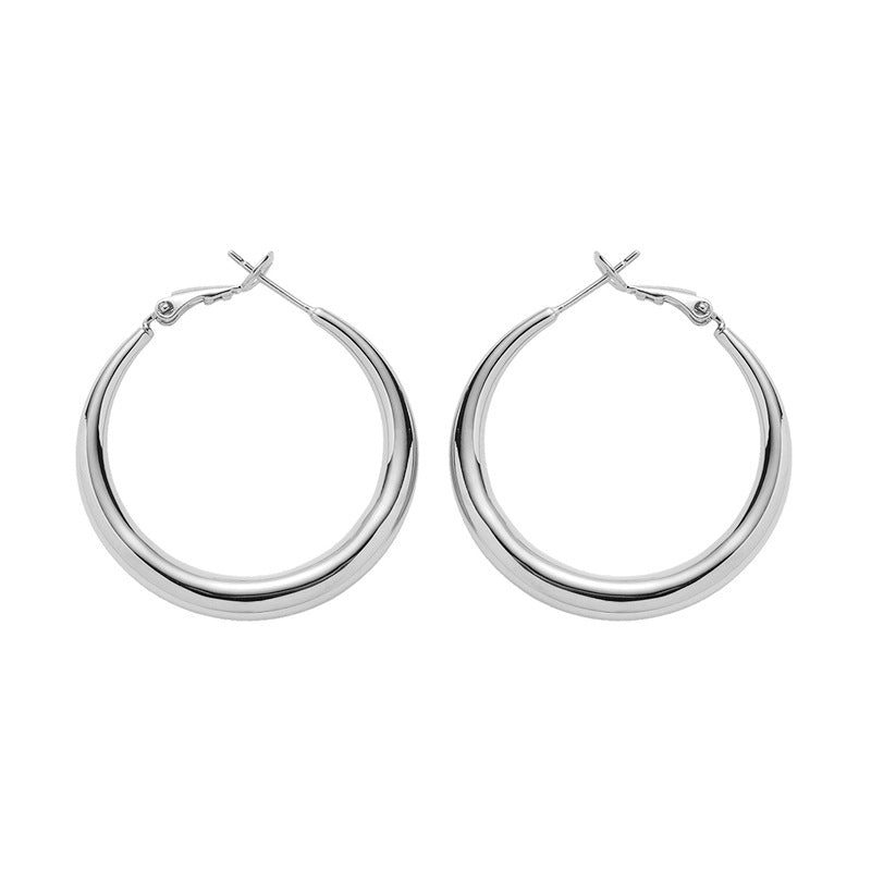 Minimalist Gold Plated Hoop Earring 6W6JER572