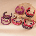Purple Irregular Acrylic Bracelets - DippedShop Wholesale - #6995