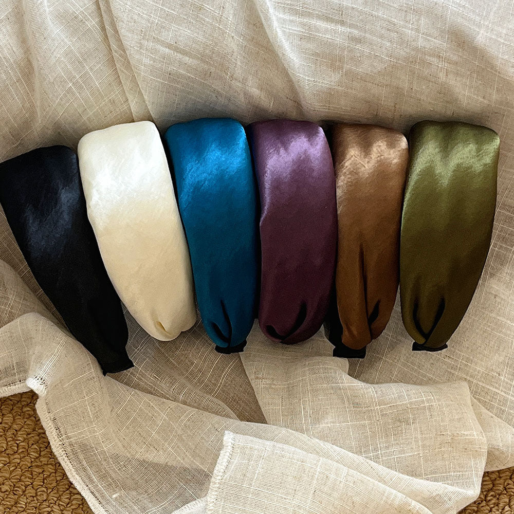 Elegant Satin Soft Padded Wide Headband 6W6HBD375