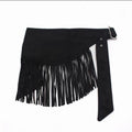 Minimalist Solid Color Triangular Tassel PU Belt 6W6JBT213