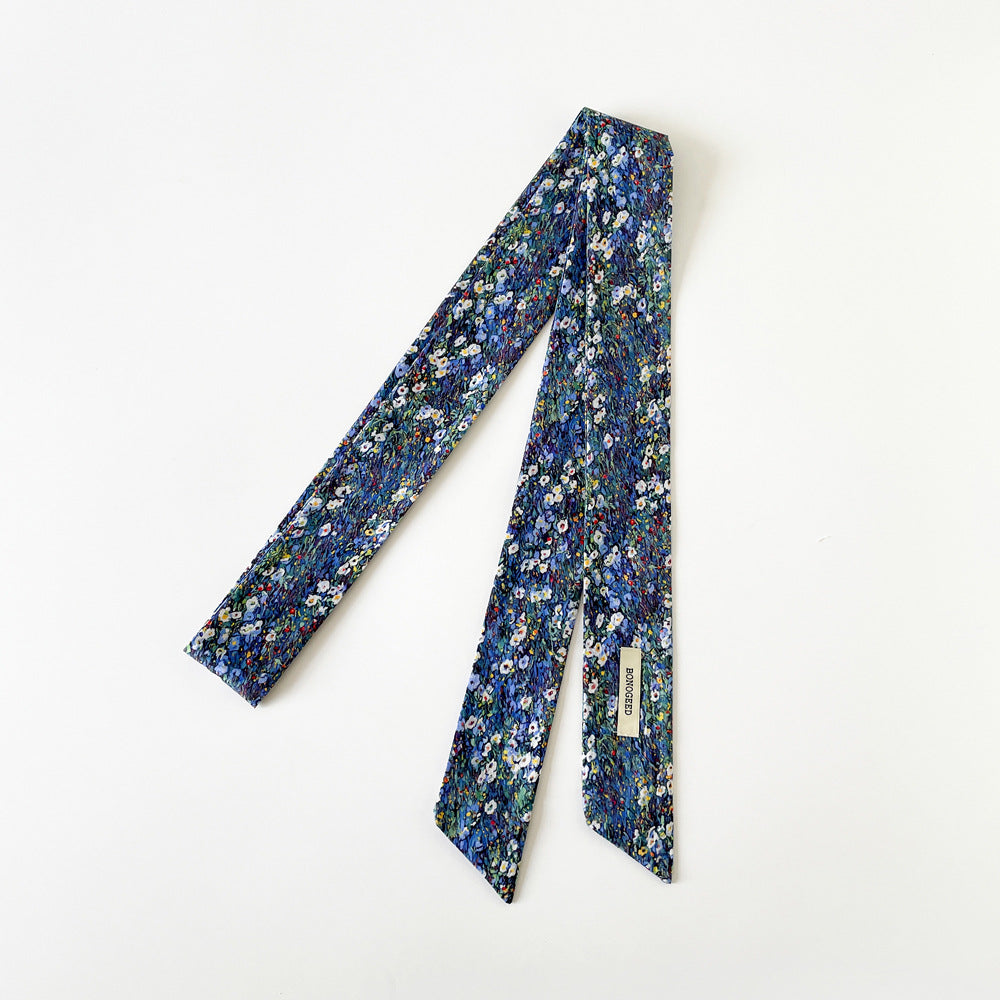 Floral Print Long Scarf - DippedShop Wholesale - #4179