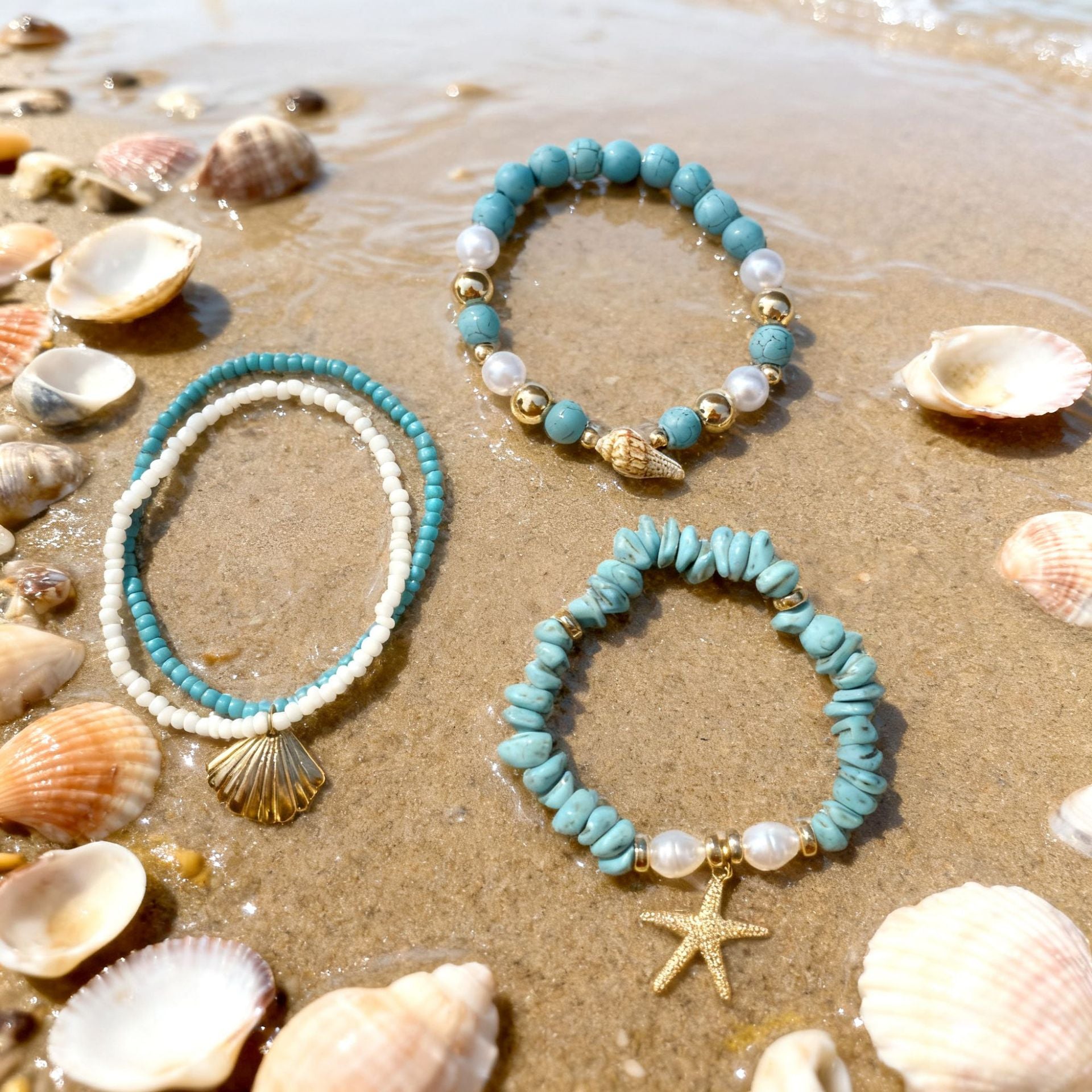 Trendy Irregular Stones Shell - DippedShop Wholesale - #7555