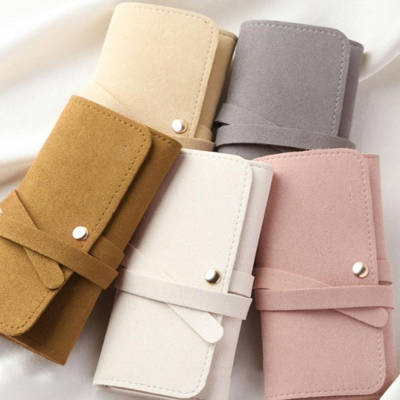 Fashion Solid Color Roll-Up Jewelry Organizer Bag 6W13HSJ120
