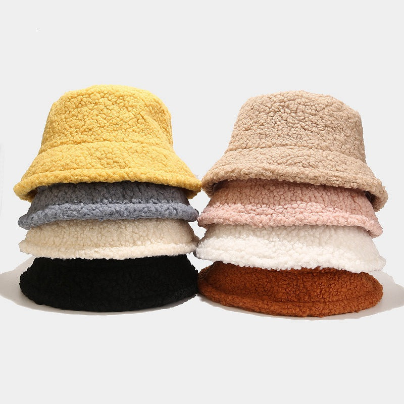 Solid Color Simple Lambswool Winter Buckrt Hats DPBH0320