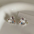 Geometric Heart Stud Earrings - DippedShop Wholesale - #8323