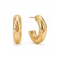 Vintage Rhombic Texture C-shape Stud Earring 6W6JER579