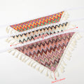 Trendy Colorful Striped Hollow Triangle Headscarf MK2BK6W6HHS17