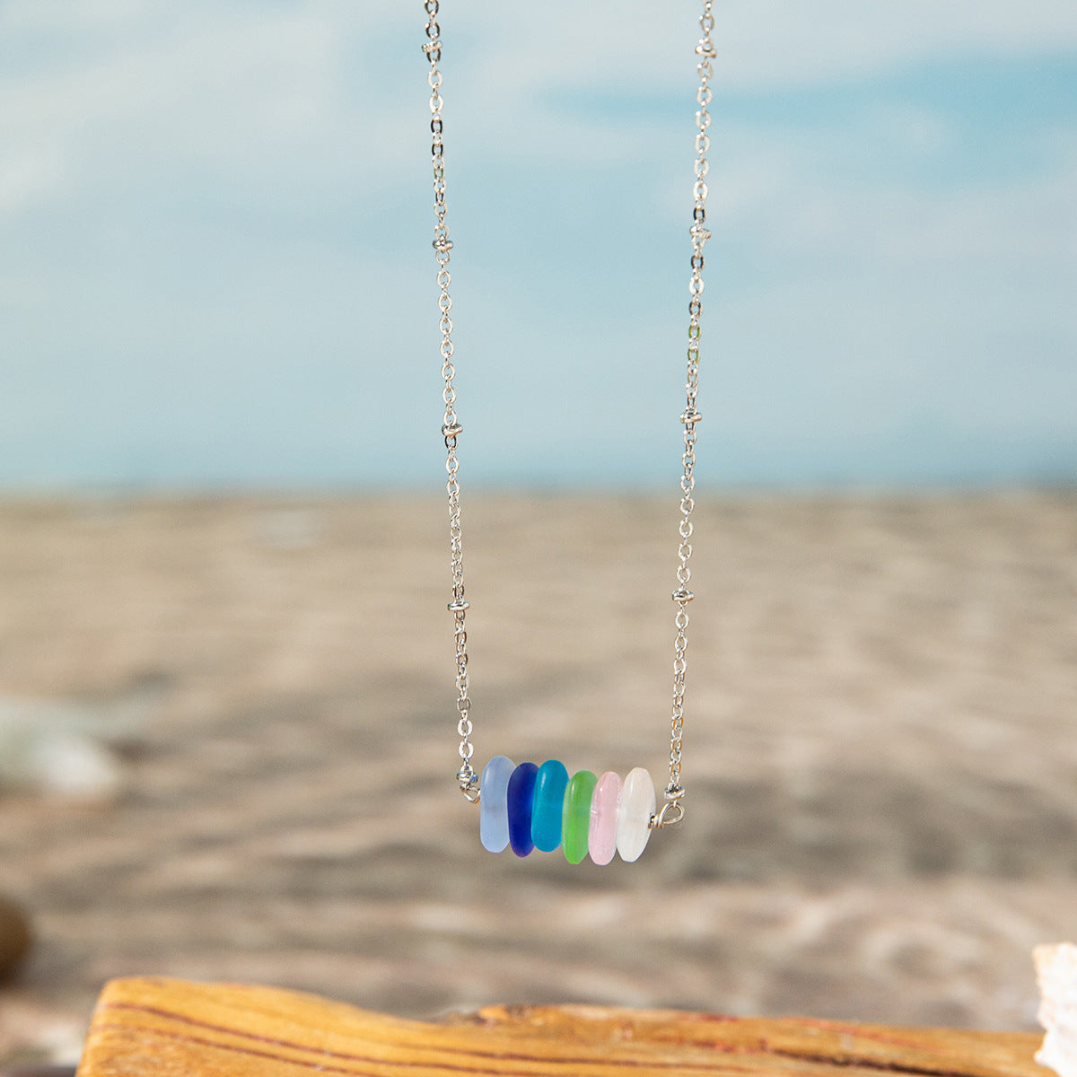 Ocean Pendant Beach Necklace - DippedShop Wholesale - #4627