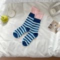 Trendy Striped Color Contrast Scrunch Socks 6W8FSO704
