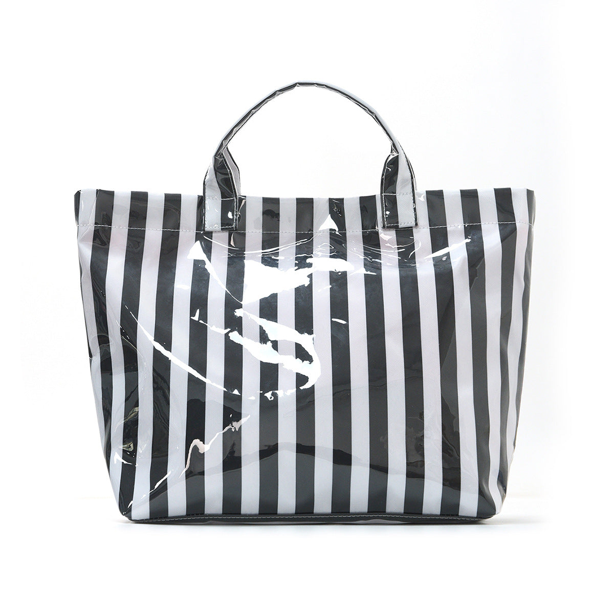 Minimalist Color Block Striped Portable Tote Bag MK2BLW6W10BBG585