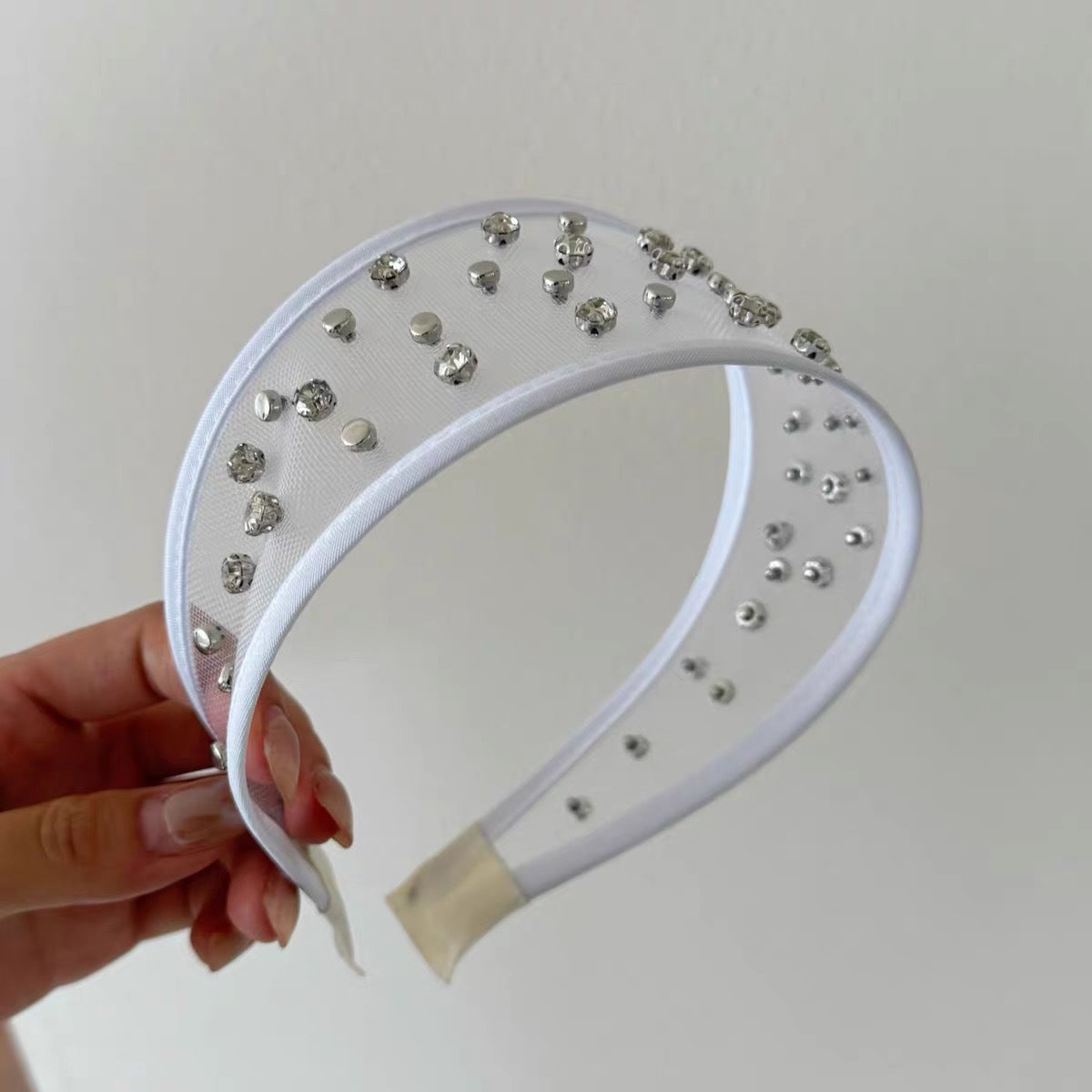 Elegant Wide Sheer Mesh Headband 6W6HBD271