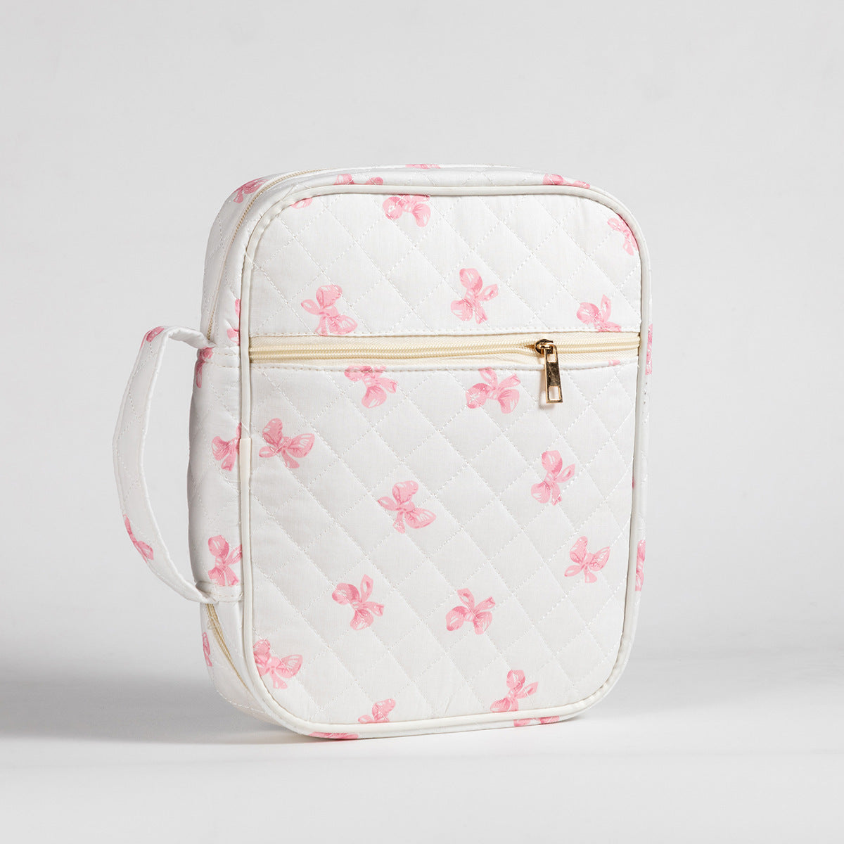 Sweet Bowknot Print Quilt Shell Cosmetic Bag 6S5CO100
