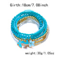 Boho Flower Butterfly Multi-Layer Beaded Bracelet 6W6JBR507