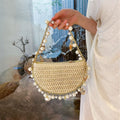 Stylish Hand Woven Pearl Chain Tassel Hangdbag 8CW6BBG505T