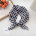 Retro Polka Dots Print Square Silk Scarf MK2BLW6W6NSI34