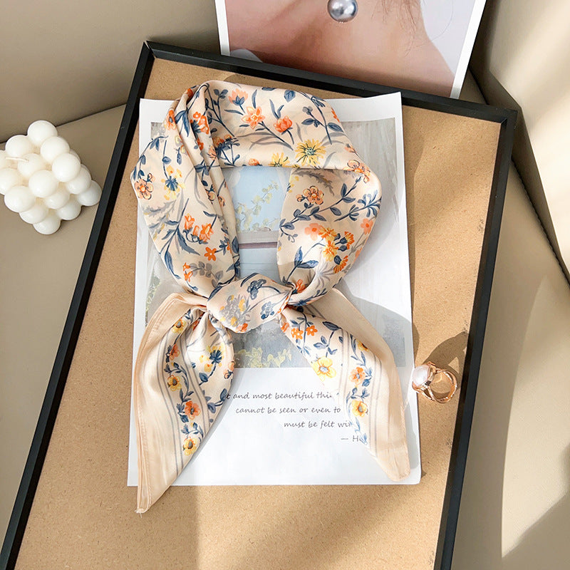 Floral Print Square Scarf - DippedShop Wholesale - #0083