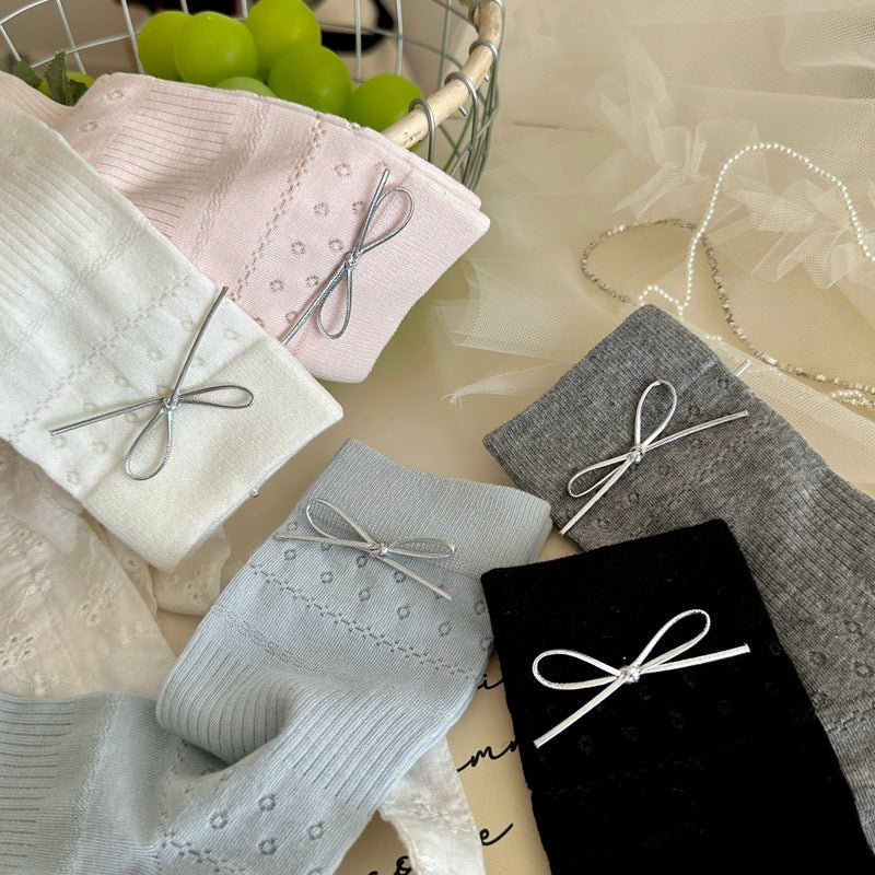 Cute Bow Knot Socks - DippedShop Wholesale - #0899