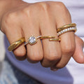 Square Cubic Zirconia Ring - DippedShop Wholesale - #5155