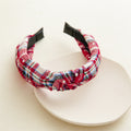Christmas Plaid Snowflake Print Knotted Headband 6W6HBD359