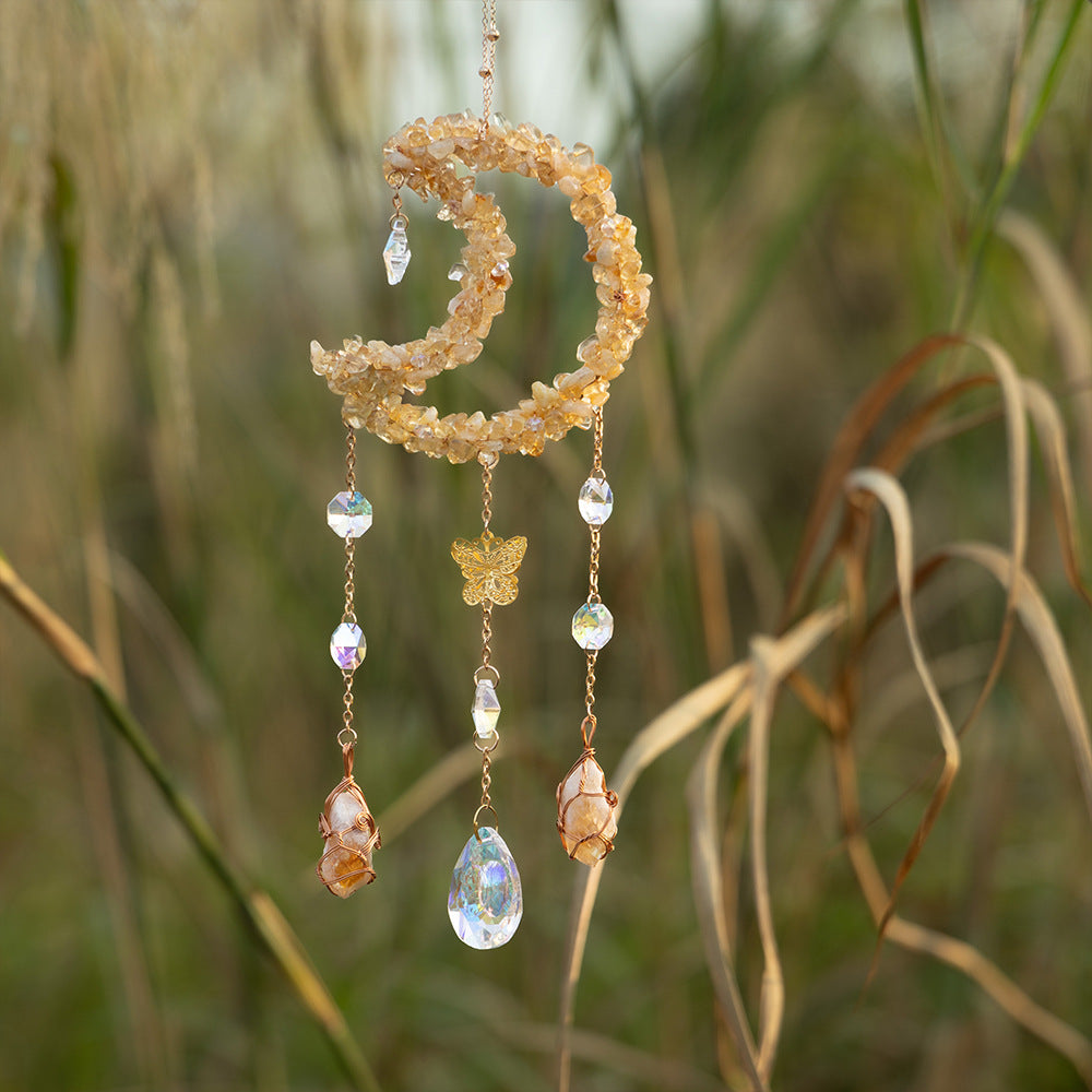 Handcrafted Moon Crystal Suncatcher - DippedShop Wholesale - #4739