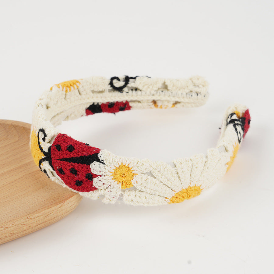Knit Flower Hair Band - DippedShop Wholesale - #5507