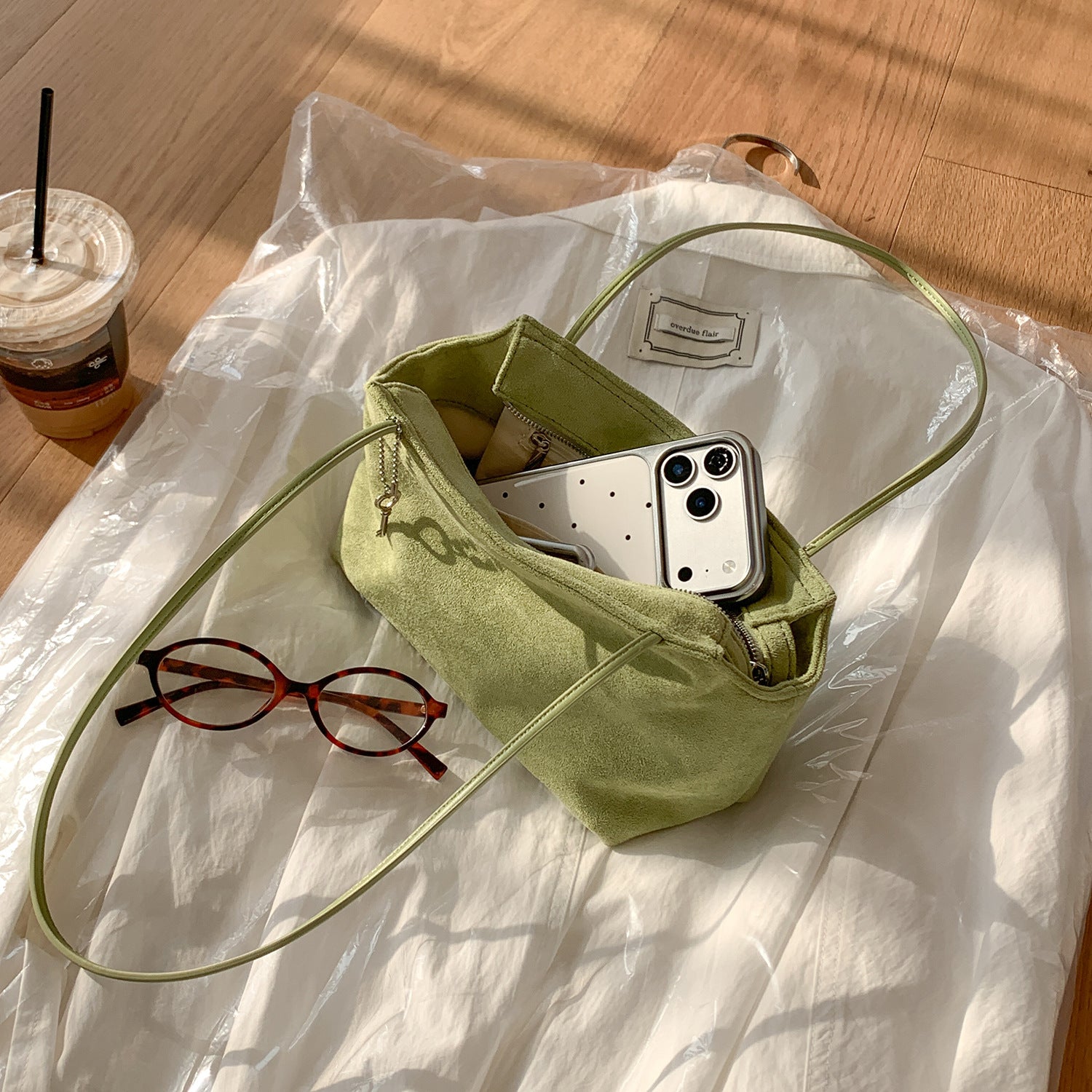 Retro Suede Mini Square Shoulder Bag 6W10BBG1872