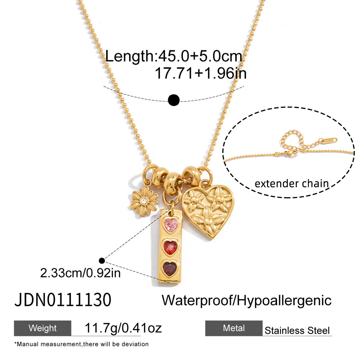 Gold Plated Daisy Pendant Necklace - DippedShop Wholesale - #7603