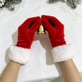 Funny Velvet Faux Fur Cuffs Christmas Gloves 6W6GLO105
