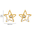 Gold Plated Star Stud Earrings - DippedShop Wholesale - #7875